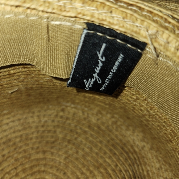 August Hat tan black floral band hat O/S - Picture 6 of 6